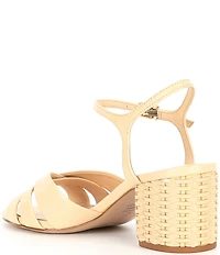 Schutz Keefa Mid Leather Ankle Strap Sandals