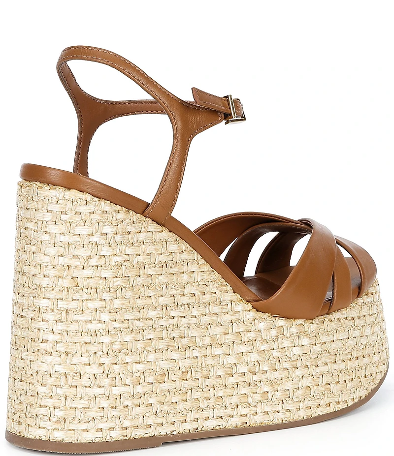 Schutz Keefa Wedge Leather Platform Sandals
