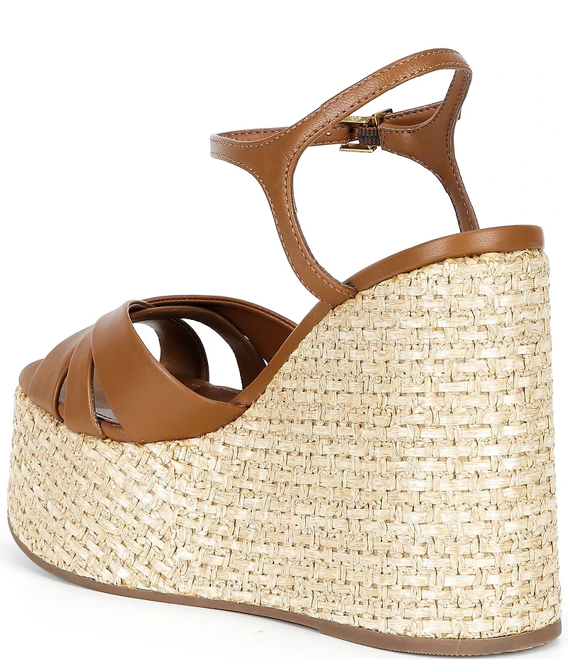 Schutz Keefa Wedge Leather Platform Sandals
