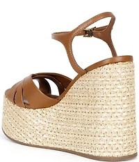 Schutz Keefa Wedge Leather Platform Sandals