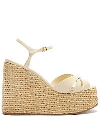 Schutz Keefa Wedge Leather Platform Sandals