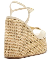 Schutz Keefa Wedge Leather Platform Sandals