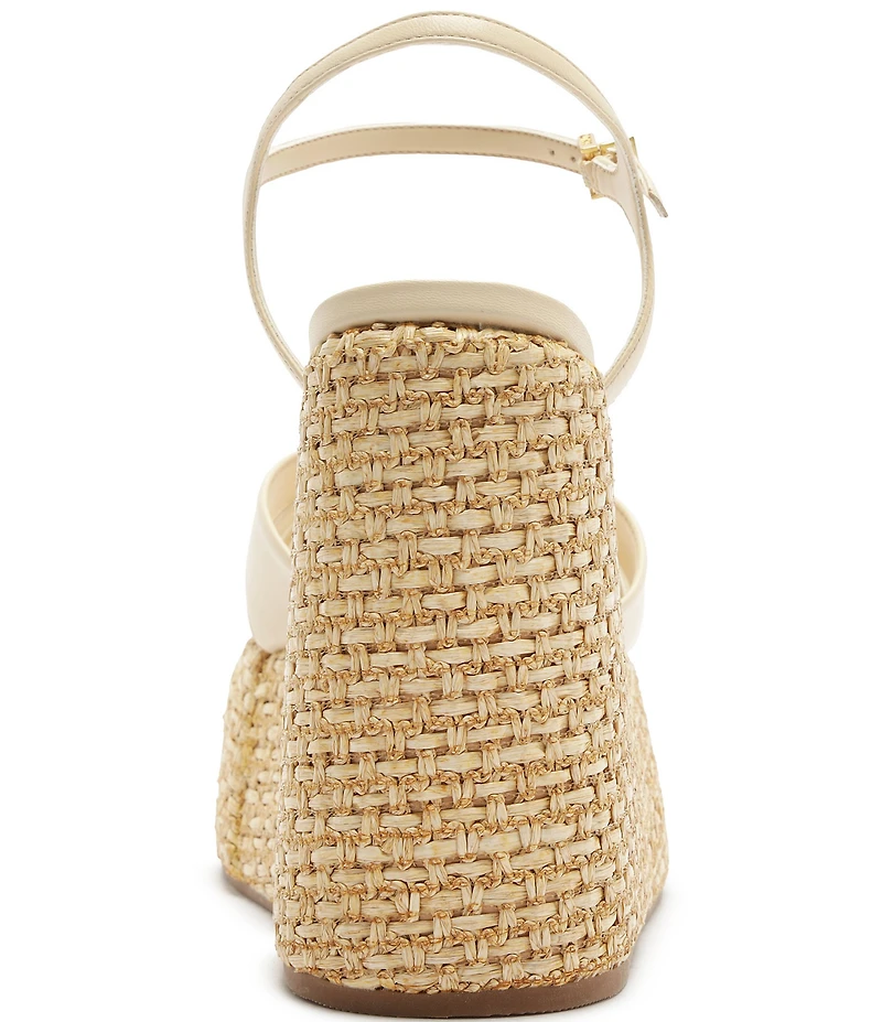 Schutz Keefa Wedge Leather Platform Sandals