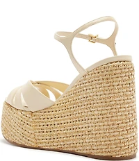 Schutz Keefa Wedge Leather Platform Sandals