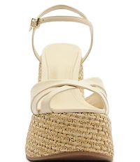 Schutz Keefa Wedge Leather Platform Sandals