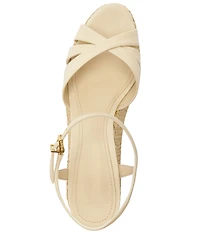 Schutz Keefa Wedge Leather Platform Sandals