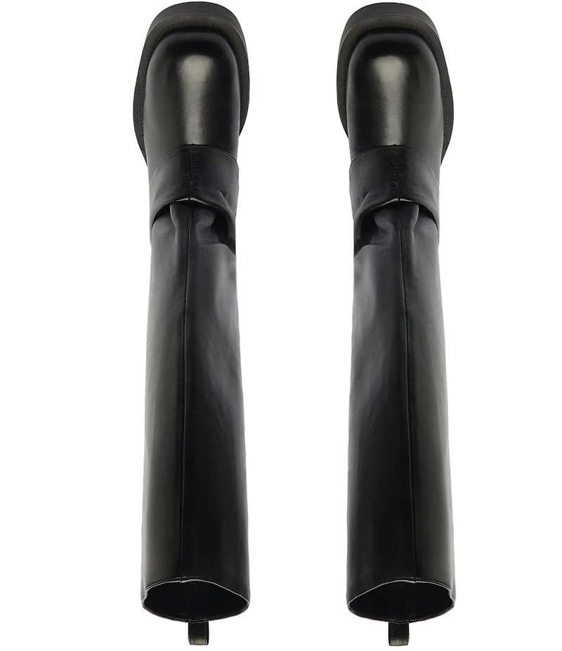 Schutz Keira Up Leather Fold Over Tall Boots