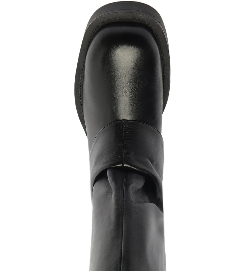 Schutz Keira Up Leather Fold Over Tall Boots