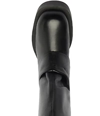 Schutz Keira Up Leather Fold Over Tall Boots