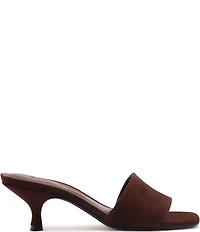 Schutz Kelsea Suede Slip On Square Toe Dress Slide Sandals