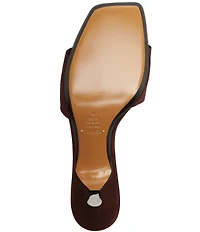 Schutz Kelsea Suede Slip On Square Toe Dress Slide Sandals