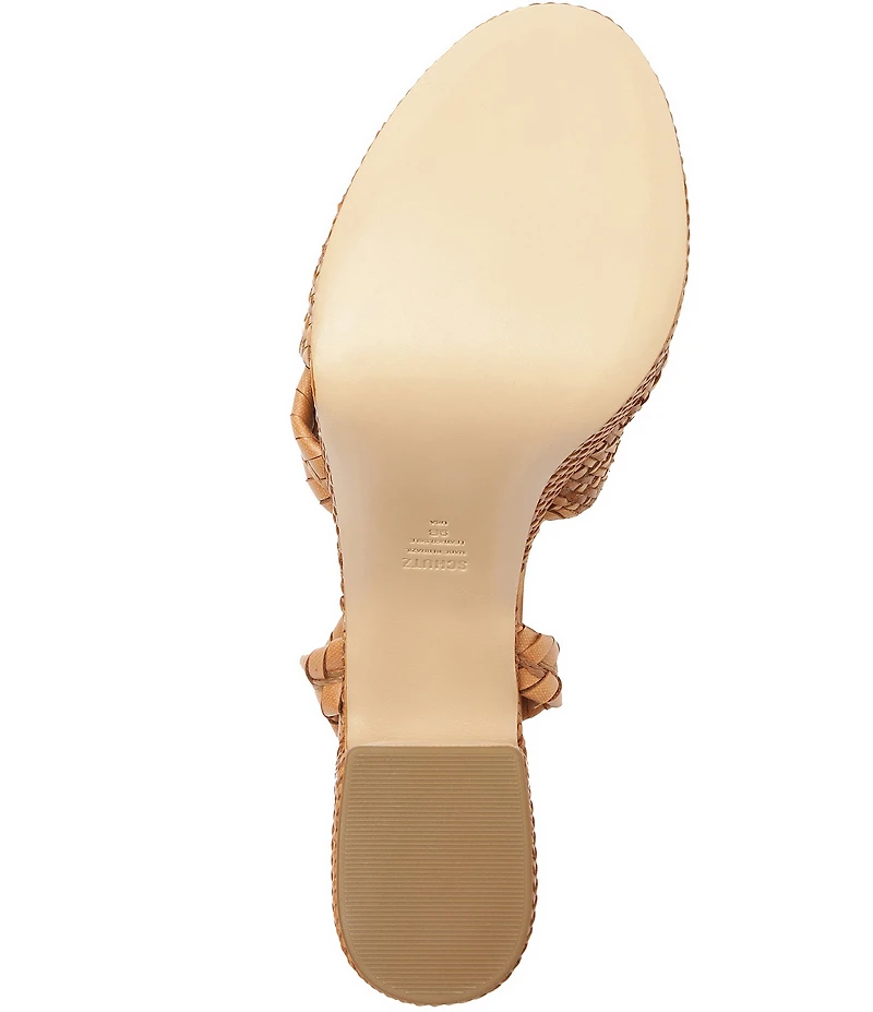 Schutz Khari Platform Woven Ankle Strap Dress Sandals