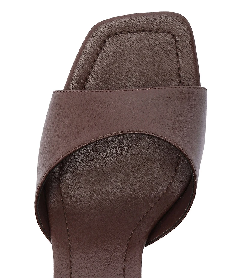 Schutz Leena Bamboo Leather Dress Slide Sandals