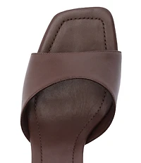 Schutz Leena Bamboo Leather Dress Slide Sandals