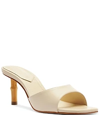 Schutz Leena Bamboo Leather Dress Slide Sandals