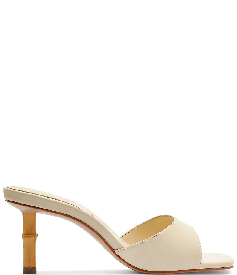 Schutz Leena Bamboo Leather Dress Slide Sandals