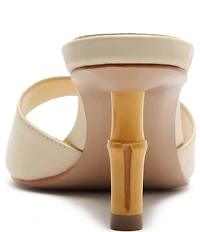 Schutz Leena Bamboo Leather Dress Slide Sandals