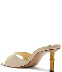 Schutz Leena Bamboo Leather Dress Slide Sandals