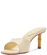 Schutz Leena Bamboo Leather Dress Slide Sandals