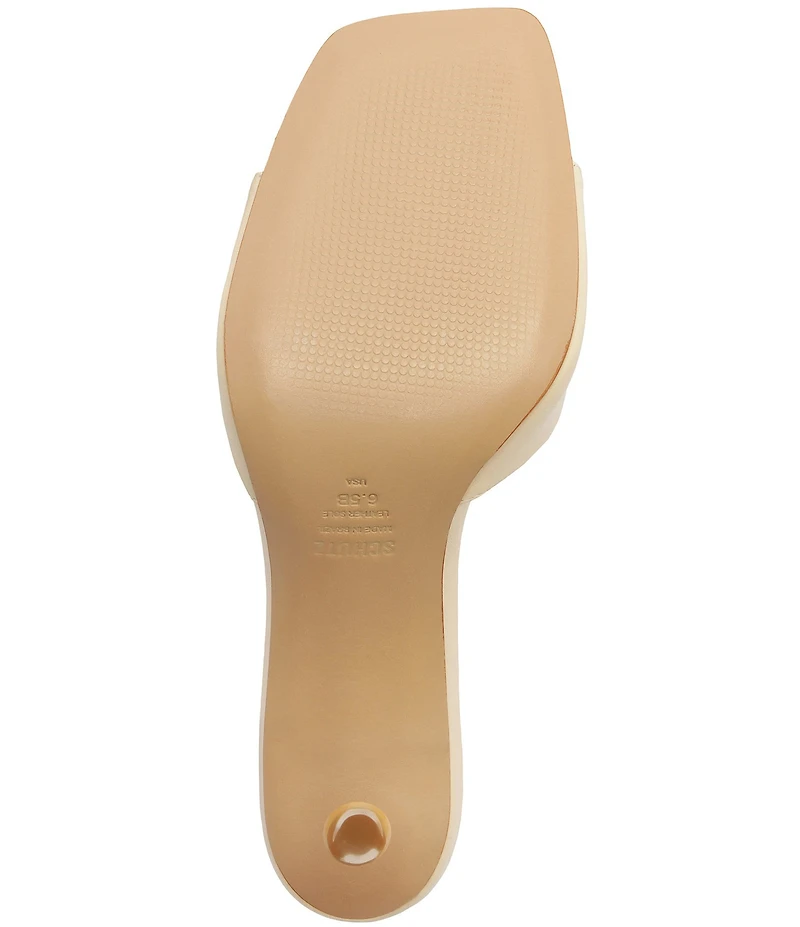 Schutz Leena Bamboo Leather Dress Slide Sandals