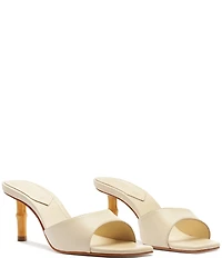 Schutz Leena Bamboo Leather Dress Slide Sandals