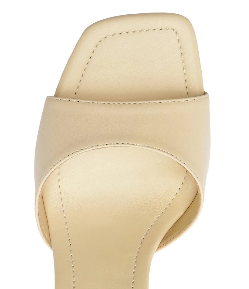 Schutz Leena Bamboo Leather Dress Slide Sandals