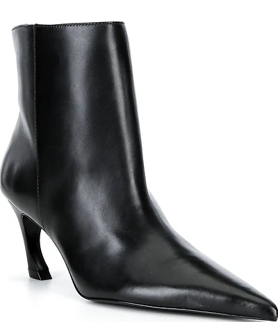 Schutz Lexi Leather Pointed Toe Booties