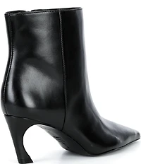 Schutz Lexi Leather Pointed Toe Booties