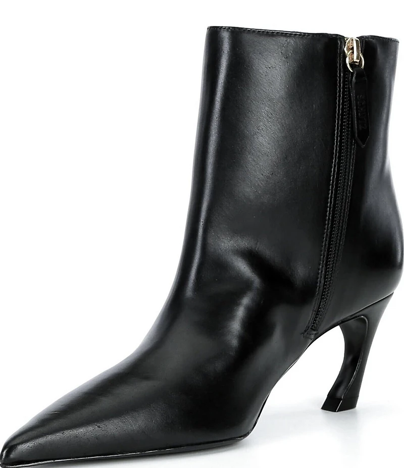 Schutz Lexi Leather Pointed Toe Booties