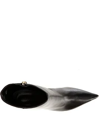 Schutz Lexi Leather Pointed Toe Booties