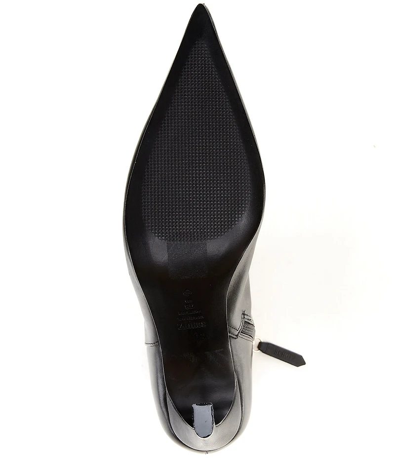 Schutz Lexi Leather Pointed Toe Booties