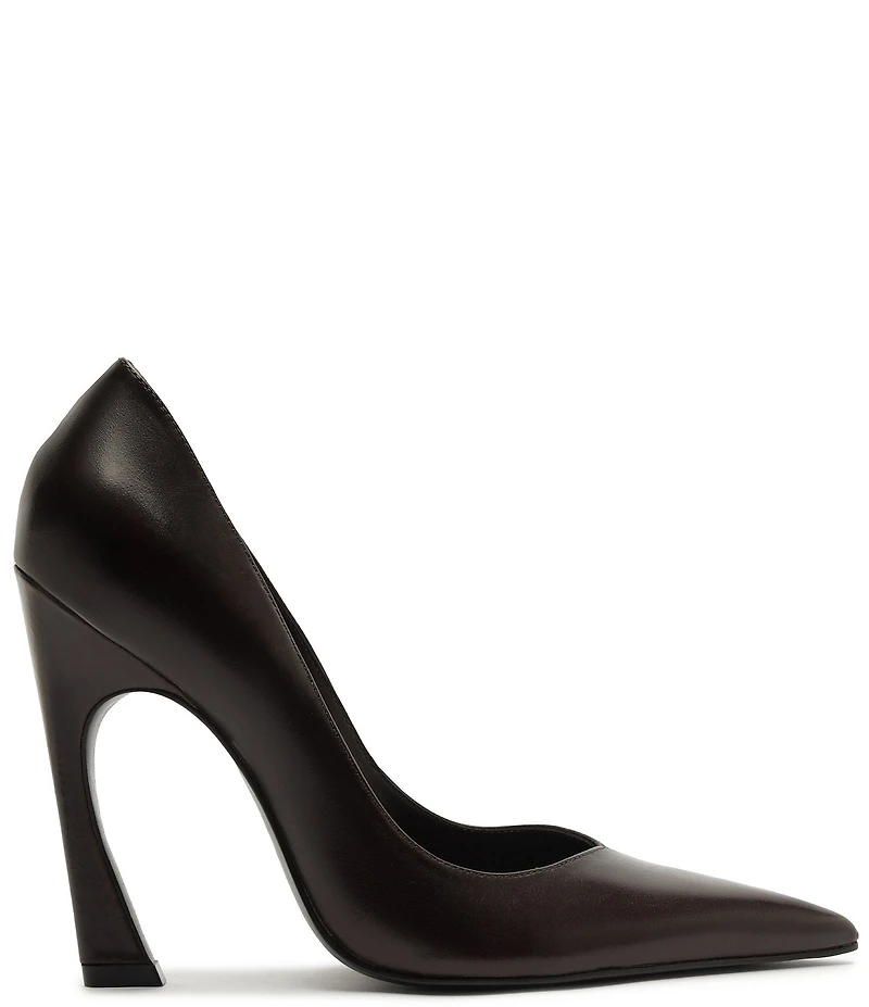 Schutz Lexi Leather Pointed Toe Pumps