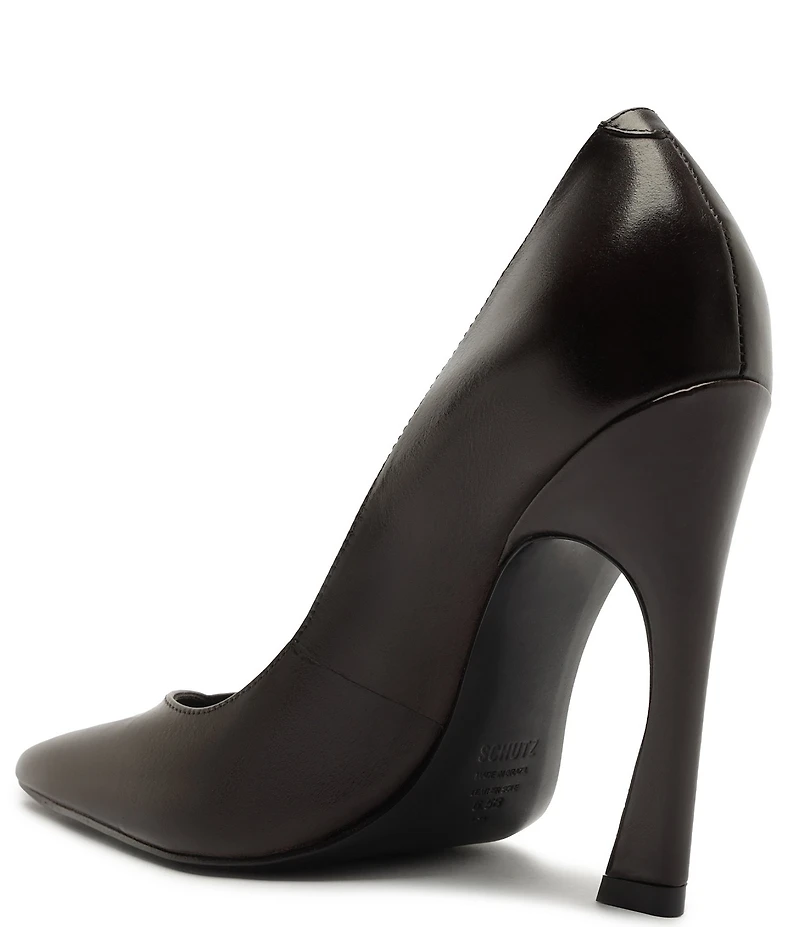 Schutz Lexi Leather Pointed Toe Pumps