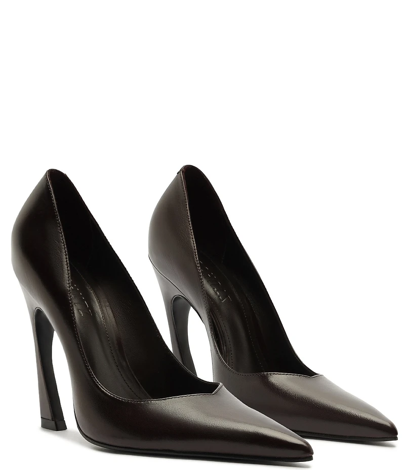 Schutz Lexi Leather Pointed Toe Pumps