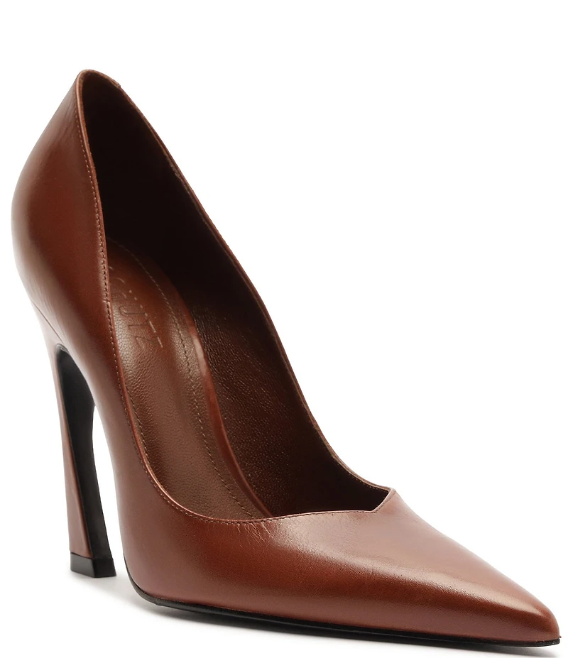 Schutz Lexi Leather Pointed Toe Pumps
