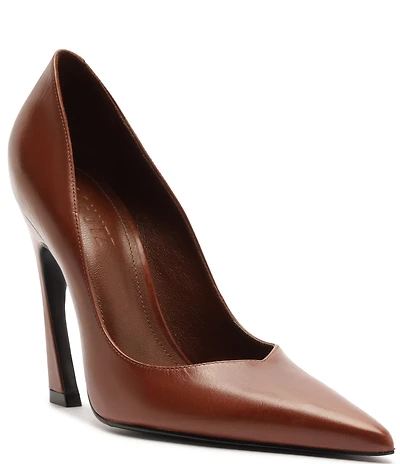 Schutz Lexi Leather Pointed Toe Pumps