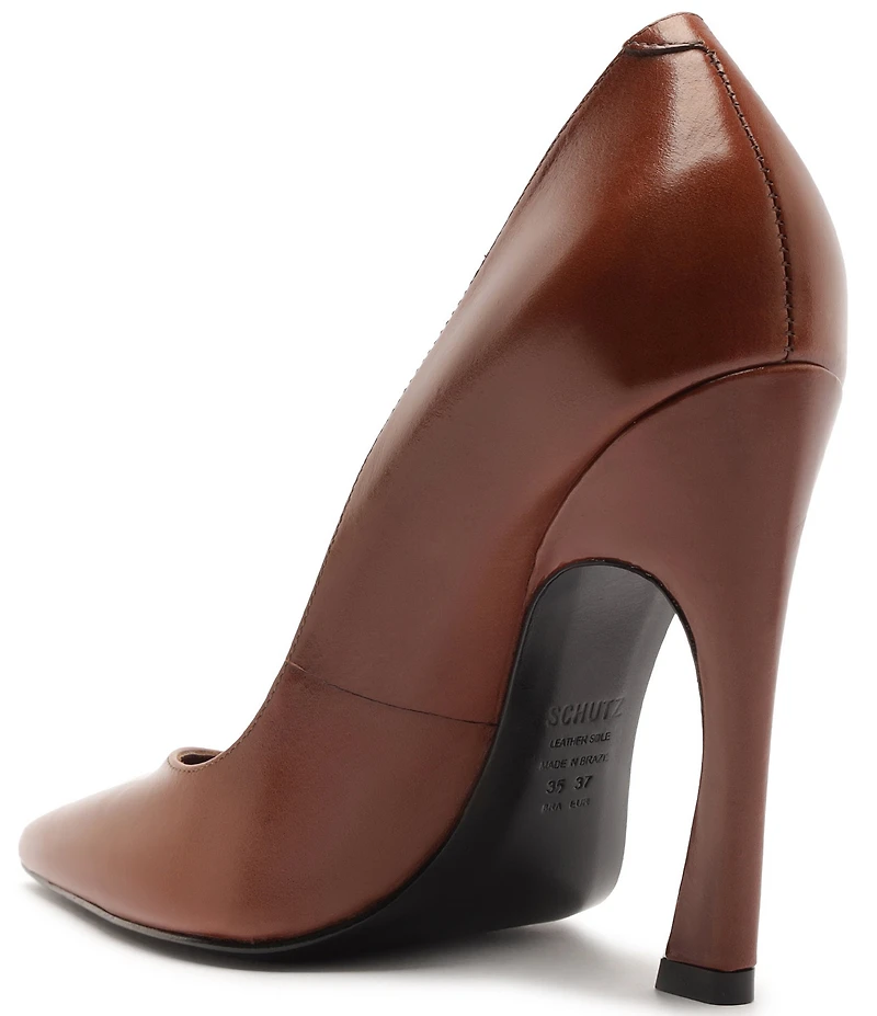 Schutz Lexi Leather Pointed Toe Pumps