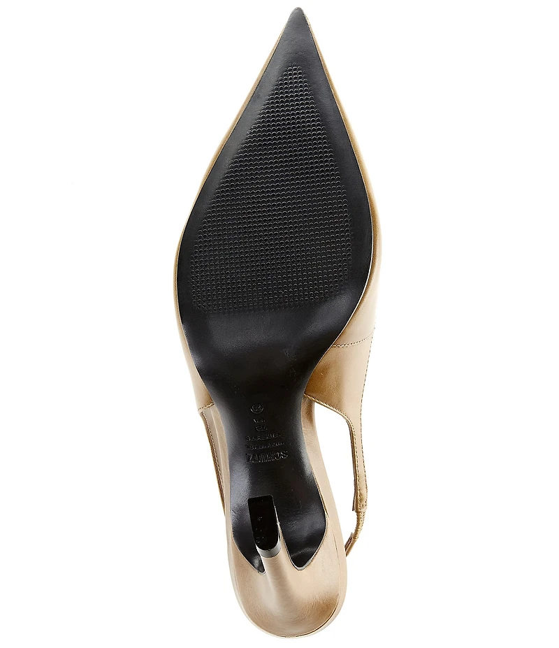 Schutz Lexi Leather Pointed Toe Slingback Pumps