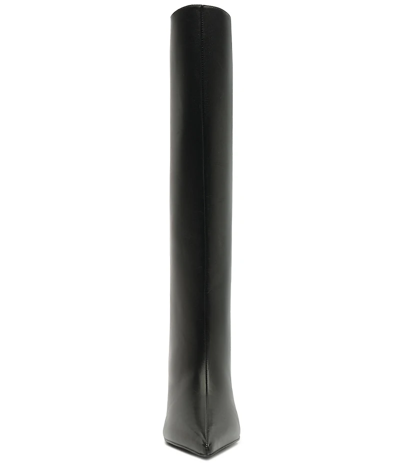 Schutz Lexi Mid Leather Pointed Toe Tall Boots