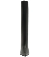 Schutz Lexi Mid Leather Pointed Toe Tall Boots