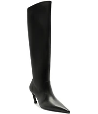 Schutz Lexi Mid Slouch Leather Tall Boots