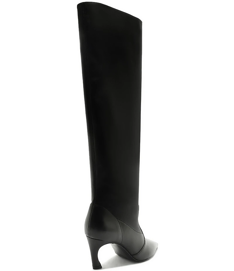 Schutz Lexi Mid Slouch Leather Tall Boots