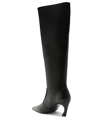 Schutz Lexi Mid Slouch Leather Tall Boots