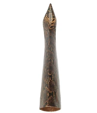 Schutz Lexi Mid Snake Print Leather Pointed Toe Tall Boots