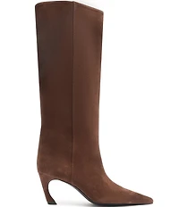 Schutz Lexi Suede Pointed Toe Tall Boots