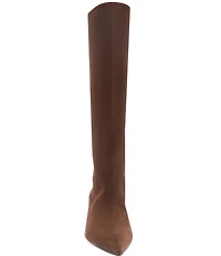 Schutz Lexi Suede Pointed Toe Tall Boots