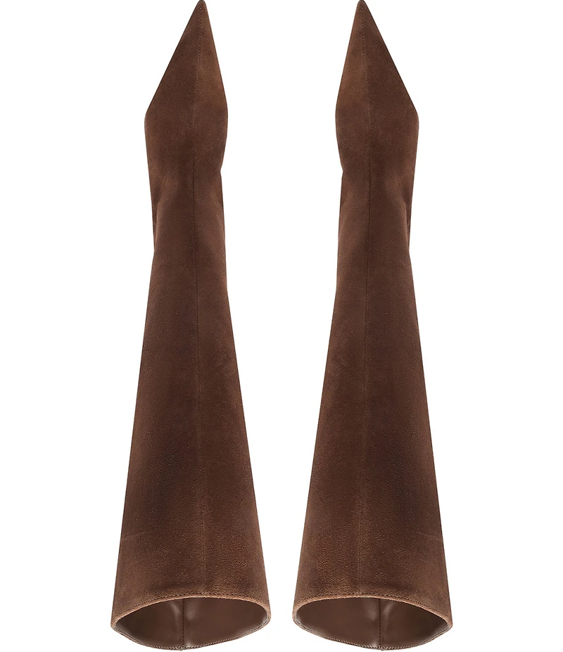 Schutz Lexi Suede Pointed Toe Tall Boots