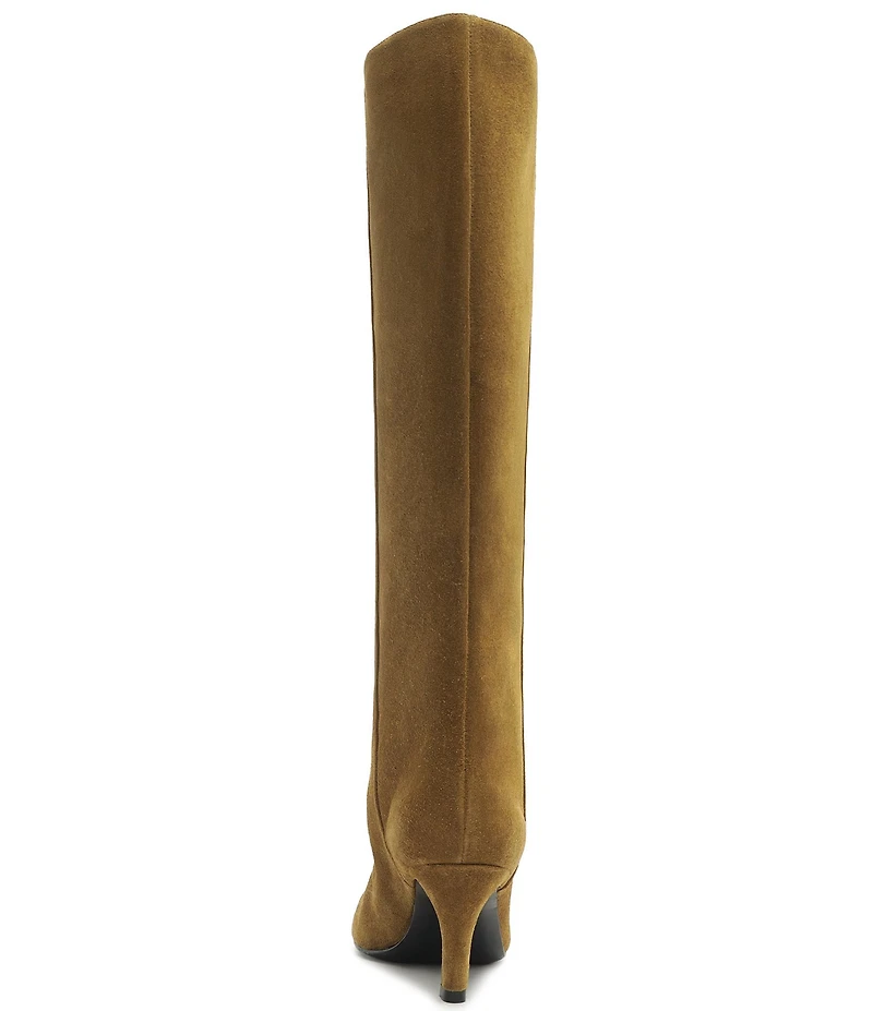 Schutz Lexi Mid Suede Pointed Toe Tall Boots