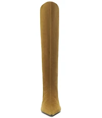 Schutz Lexi Mid Suede Pointed Toe Tall Boots