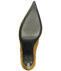 Schutz Lexi Mid Suede Pointed Toe Tall Boots